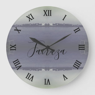 Vintage Iraq Baghdad forat river Large Clock