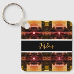 Vintage Iraq Baghdad fountain 1970 Key Ring