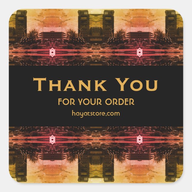 Vintage Iraq Baghdad fountain 1970 Square Sticker (Front)