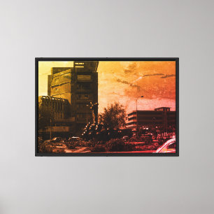 Vintage Iraq baghdad fountain Canvas Print