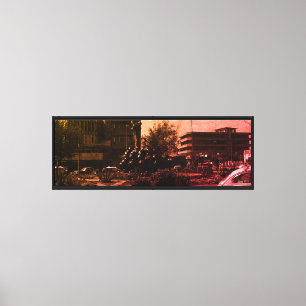 Vintage Iraq baghdad fountain Canvas Print