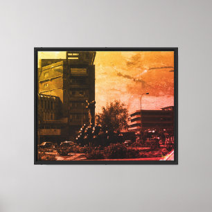 Vintage Iraq baghdad fountain Canvas Print