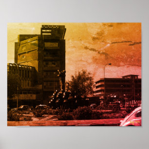 Vintage Iraq baghdad fountain Poster