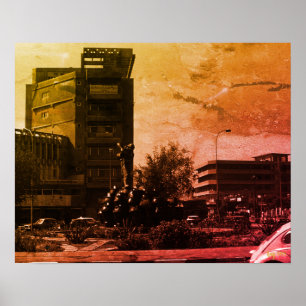 Vintage Iraq baghdad fountain Poster