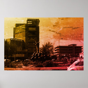 Vintage Iraq baghdad fountain Poster