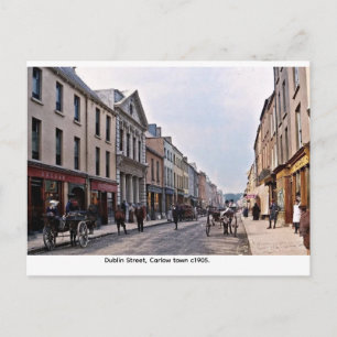 Vintage Ireland, 1905 Dublin St. Carlow Postcard