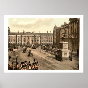 Vintage Ireland, College Green Dublin Poster
