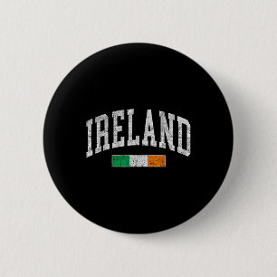 Vintage Ireland Flag Irish Retro Throwback Mens Wo 6 Cm Round Badge
