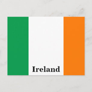 Vintage Ireland Flag Travel Tourism Postcard