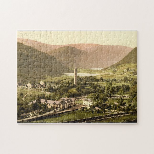 Vintage Ireland, Glendalough village Co. Wicklow Jigsaw Puzzle (Horizontal)