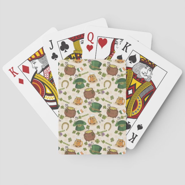 Vintage Ireland Icon Pattern Playing Cards (Back)