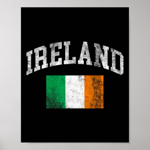 Vintage Ireland Irish Flag St Patrick's Day Poster