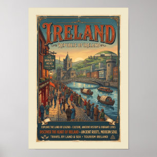 Vintage Ireland Travel Poster