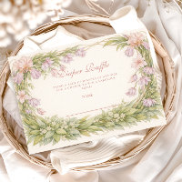 Vintage Iris And Bellflower Botanic Diapper Raffle