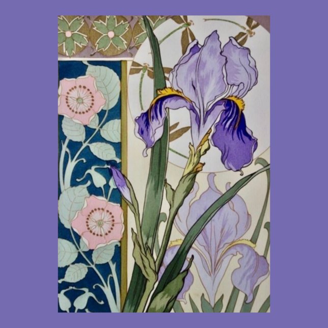 Vintage Iris Illustration  Card (Creator Uploaded)