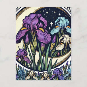 Vintage Irises Postcard