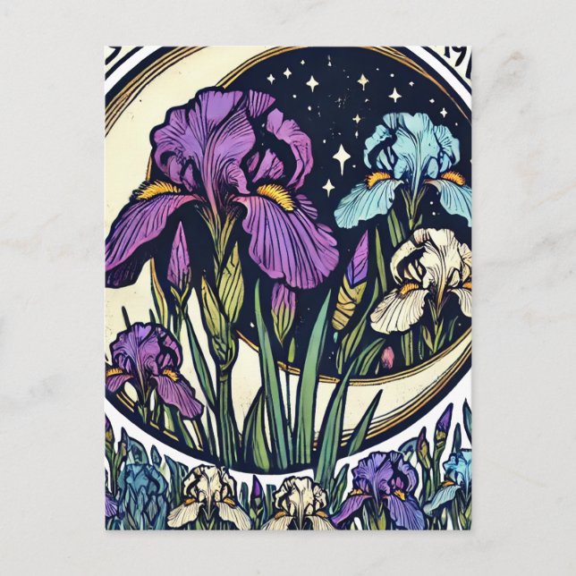 Vintage Irises                                     Postcard (Front)