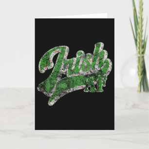 Vintage Irish Af St Patricks Day Floral Shamrock S Card