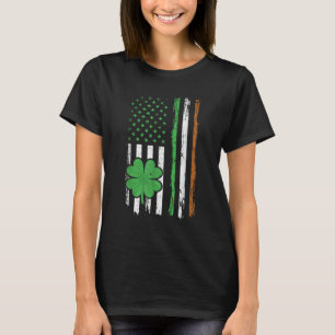 Vintage Irish American Flag Ireland Flag Saint Pat T-Shirt