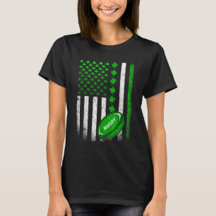 Vintage Irish American Flag St Patricks Day Rugby T-Shirt