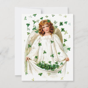 Vintage Irish Angel St Patricks Card