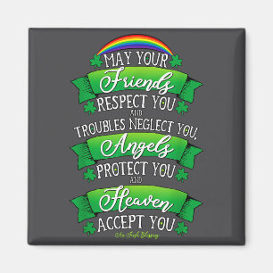 Vintage Irish Blessing, Friends, Heaven, St. Patri Magnet