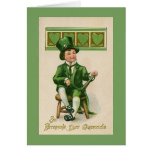 Vintage Irish Boy St. Patrick's Day Card