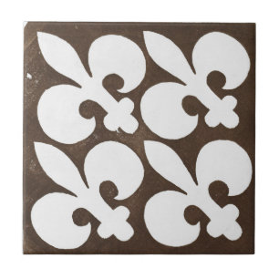 Vintage Irish Ceramic Art Design Black Tile