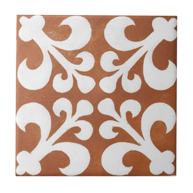 Vintage Irish Ceramic Art Design Red Tile (Front)