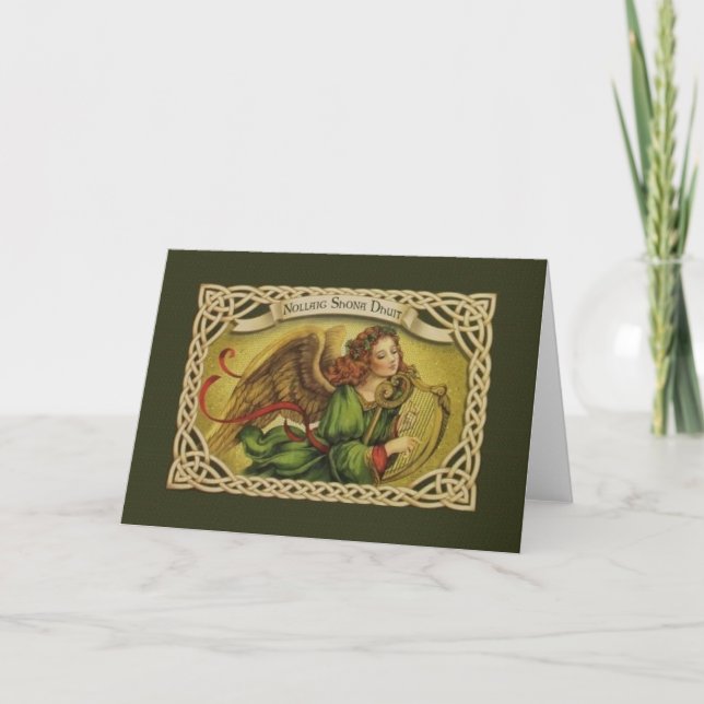 Vintage Irish Christmas Greeting Card (Front)