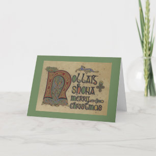 Vintage Irish Christmas Greeting Card