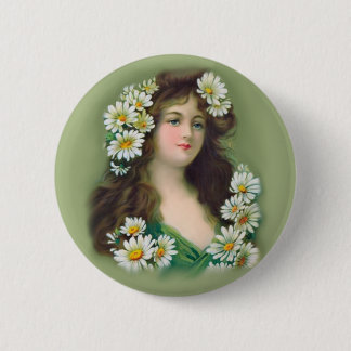Vintage Irish Colleen 6 Cm Round Badge