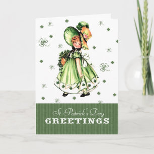 Vintage Irish Girl St.Patrick's Day Cards