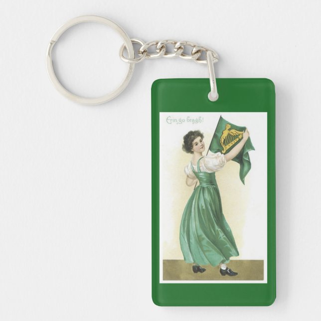 Vintage Irish Miss Key Ring (Front)
