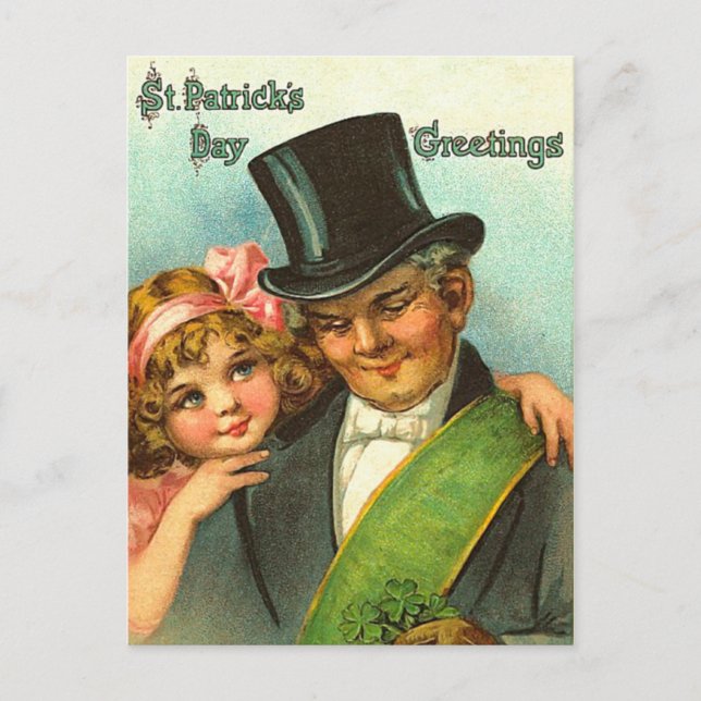 Vintage Irish St. Patrick's Day Postcards (Front)