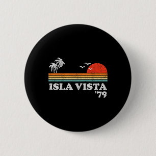 Vintage Isla Vista Beach California Retro Surfing 6 Cm Round Badge