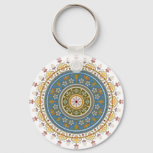 Vintage Islamic Pattern Design Key Ring