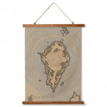 Vintage Island Map Antique Fantasy Cartography