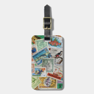 Vintage Island Stamps Bag Tag