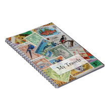Vintage Island Stamps Travel Notebook