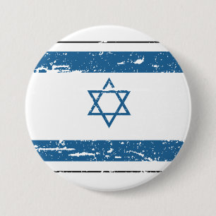 Vintage Israel Flag 7.5 Cm Round Badge