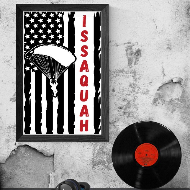 Vintage Issaquah Paragliding Skydiving Poster (Creator Uploaded)