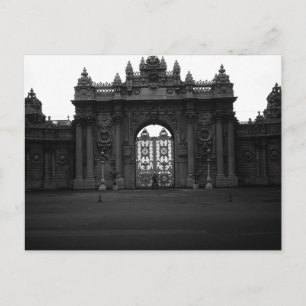 Vintage Istanbul Dolmabahçe palace gate Postcard