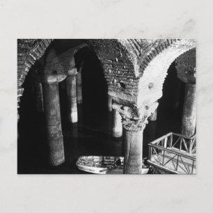 Vintage Istanbul Underground Cistern Basilica Postcard