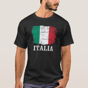 Vintage Italia Flag For Italy Italian Italiano T-Shirt