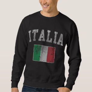 Vintage Italia Italian Flag Italy Men Women Kids Y Sweatshirt