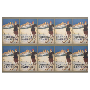 Vintage Italian Alps customisable fabric