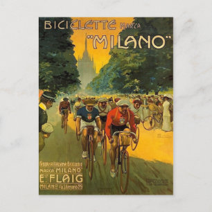 Vintage Italian Bicycle Ad Postcard