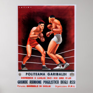 Vintage Italian Boxing Poster