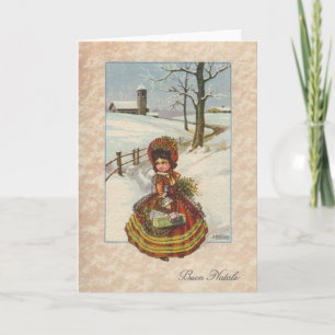 Vintage Italian Buon Natale Christmas Card